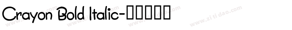 Crayon Bold Italic字体转换